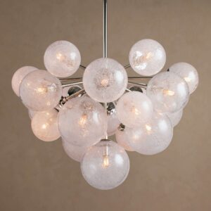 Mandoza Chandelier in Nickel