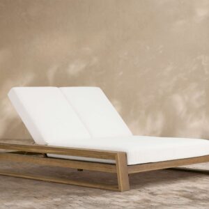 Canyon Outdoor Teak Double Chaise