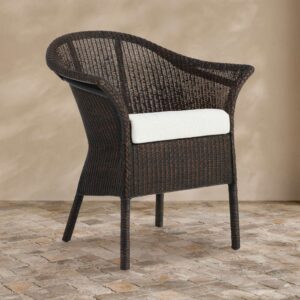 Nantucket Sunroom Dining Arm Chair in Eden Snow